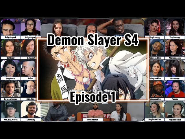Demon Slayer Season 4 FULL Episode 1 Reaction Mashup | Kimetsu No Yaiba Hashira Training Arc