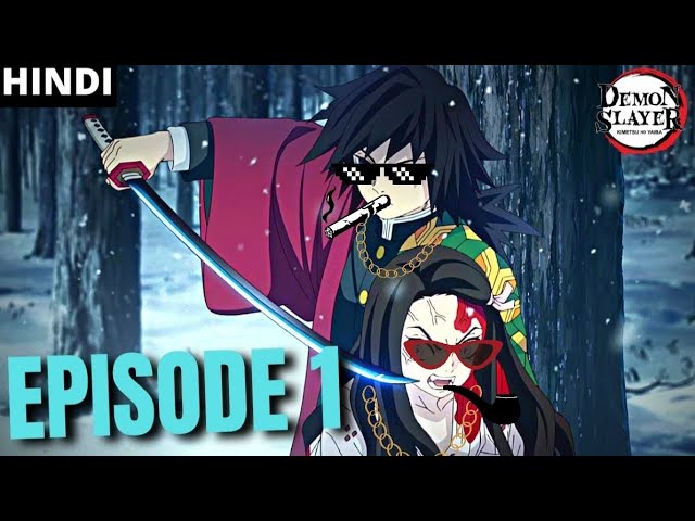 Demon slayer S1E01 in hindi dubbed || tanjiro Giye Nezuko Funny moments || #demonslayer