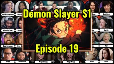 Demon Slayer Season 1 FULL Episode 19 Reaction Mashup | Kimetsu No Yaiba Mount Natagumo Arc HINOKAMI