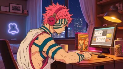 Rain Sounds & Quiet Vibes🍁Demon Slayer hip hop mix ✨ Chill playlist to Study, Work