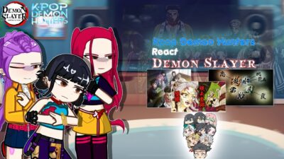Kpop Demon Hunters react to Demon Slayer || Kny || Gacha react