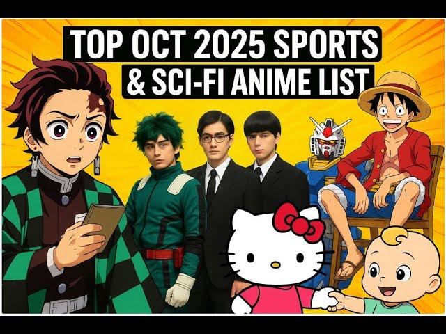 TOP OCT 2025 SPORTS & SCI-FI ANIME LIST, Demon Slayer, One Piece, Live Action, Gundam, HK [DV Live]