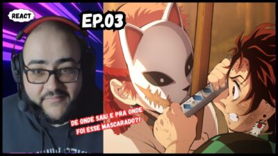 E apareceu mais um MASCARADO, e saiu do NADA! | React Demon Slayer 01×03